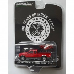 Greenlight 1:64 1991 GMC Sonoma with 1920 Indian Scout