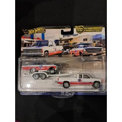 Hotwheels Premium Team Transport 1:64 '63 Chevy Nova, '88 Chevy Silverado 3500