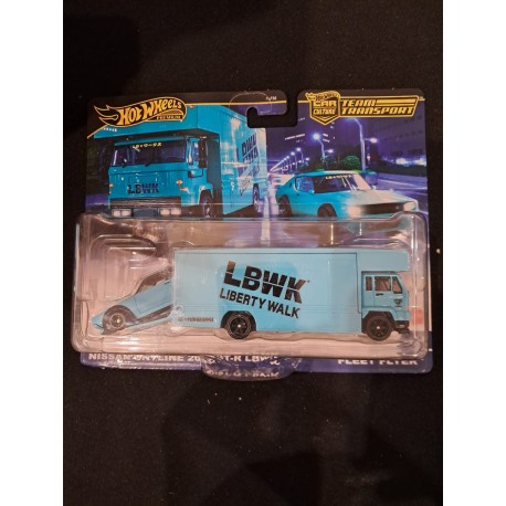 Hotwheels Premium Team Transport 1:64 Nissan Skyline 2000GT-R LBWK, Fleet Flyer