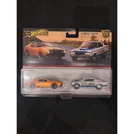 Hotwheels Predmium 1:64 Set de Twin Pack '71 AMC Javelin, AMC Rebel Machine