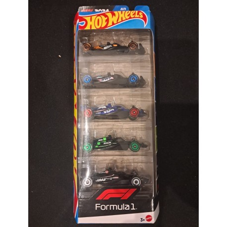 Hotwheels 1:64 Formula1 2024 Pack de 5 Carros