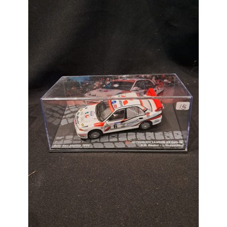 IXO Models 1:43 Mitsubishi Lancer RS Evo III (Rally San Marino 1996)
