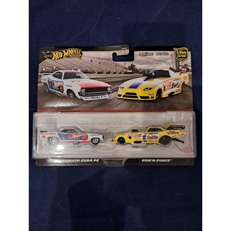 Hotwheels Predmium 1:64 Set de Twin Pack '72 Plymouth Cuda FC