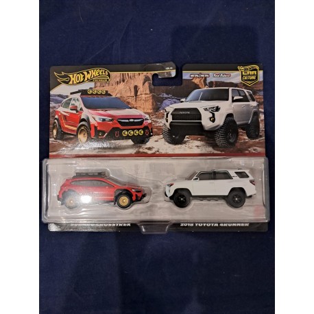 Hotwheels Predmium 1:64 Set de Twin Pack Subaru CrossTrek, 2018 Toyota 4Runner