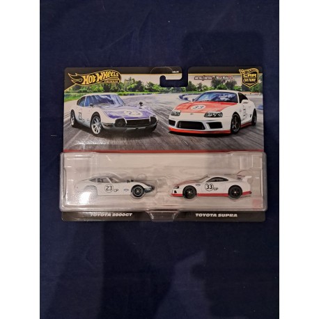 Hotwheels Predmium 1:64 Set de Twin Pack Toyota 2000GT, Toyota Supra