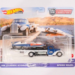 Hotwheels Premium Team Transport 1:64 HW Classic hydroplane; Speed Waze