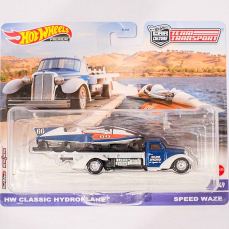 Hotwheels Premium Team Transport 1:64 HW Classic hydroplane; Speed Waze
