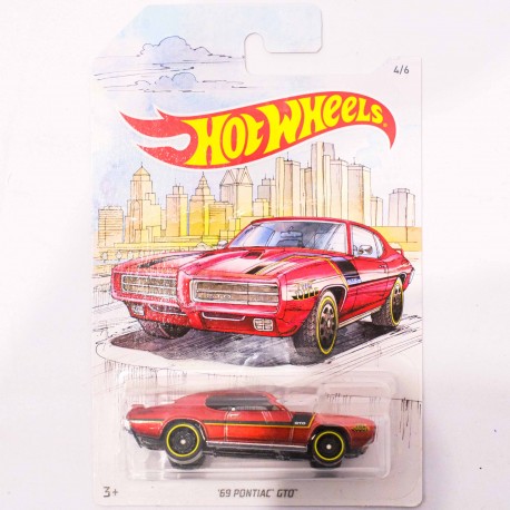 Hotwheels 1:64 '69 Pontiac GTO - Detroit Muscle Cars