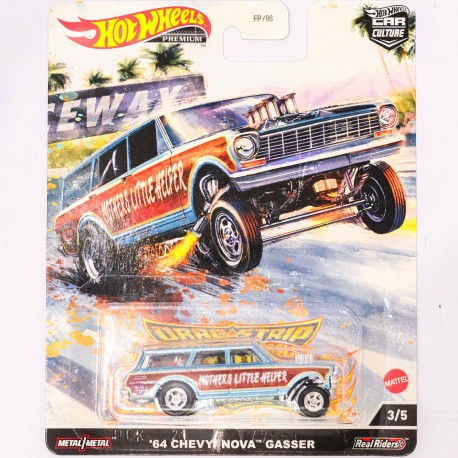 Hot Wheels Premium 1:64 '64 Chevy Nova Gasser (DragStrip)