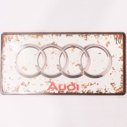 Placa Retangular 30,5 x 15,5cm Audi
