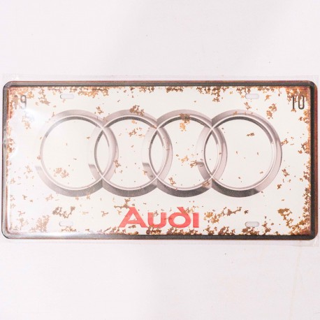 Placa Retangular 30,5 x 15,5cm Audi