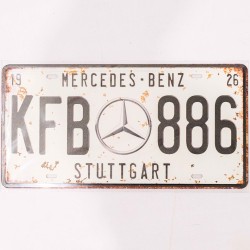 Placa Retangular 30,5 x 15,5cm Mercedes-Benz