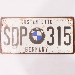 Placa Retangular 30,5 x 15,5cm BMW