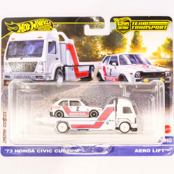 Hotwheels Premium Team Transport 1:64 '73 Honda Civic Custom, Aero Lift