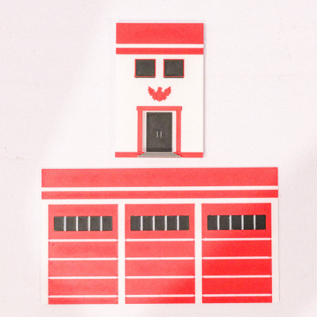 Parede para Expositor Empilhável - Bombeiros Cortado